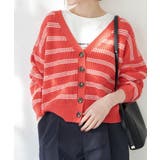 レッド系(61) | ローゲージボーダーカーディガン | ROPE' PICNIC