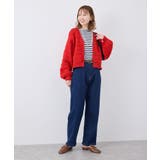 ガーターボーダーショート丈カーディガン | ROPE' PICNIC | 詳細画像24 