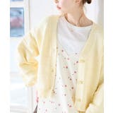 クリーム(83) | ガーターボーダーショート丈カーディガン | ROPE' PICNIC