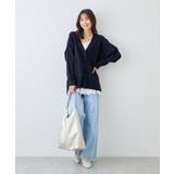 Vネックミドル丈フォルムカーディガン | ROPE' PICNIC | 詳細画像9 