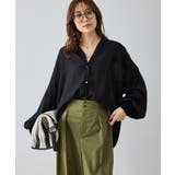 布帛シアーカーディガンブラウス | ROPE' PICNIC | 詳細画像4 