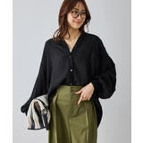 ブラック(01) | 布帛シアーカーディガンブラウス | ROPE' PICNIC