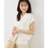 八方映えニット 金ボタンフレンチスリーブポロカラーカーディガン UVカット | ROPE' PICNIC | 詳細画像15