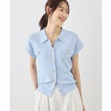 八方映えニット 金ボタンフレンチスリーブポロカラーカーディガン UVカット | ROPE' PICNIC | 詳細画像26