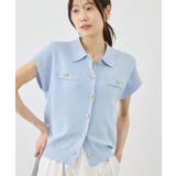 八方映えニット 金ボタンフレンチスリーブポロカラーカーディガン UVカット | ROPE' PICNIC | 詳細画像27