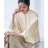 【emur/エミュール】モールヤーン畦ニット5分袖カーディガン | ROPE' PICNIC | 詳細画像3 