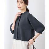 【emur/エミュール】モールヤーン畦ニット5分袖カーディガン | ROPE' PICNIC | 詳細画像8 