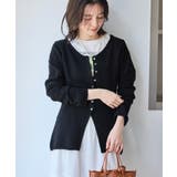 ブラック(01) | 【WEB限定】多ボタンミドル丈シアーカーディガン | ROPE' PICNIC