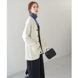 キナリ(16) | 【WEB限定カラー:レッド】バンドンニットミドル丈カーディガン | ROPE' PICNIC