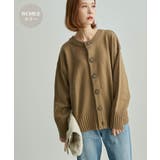 ブラウン系(23) | 【一部店舗限定カラーあり】2WAY/クルーネックニットカーディガン | ROPE' PICNIC