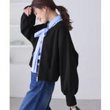 ブラック(01) | W-ZIPドルマンカットカーディガン | ROPE' PICNIC
