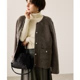 ダブルフェイス襟取り外し起毛カーディガン | ROPE' PICNIC | 詳細画像1