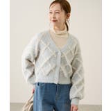 ダイヤチェック柄ループフェザーカーディガン | ROPE' PICNIC | 詳細画像16 