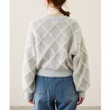 ダイヤチェック柄ループフェザーカーディガン | ROPE' PICNIC | 詳細画像20 