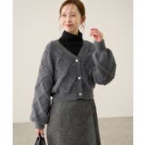 ダイヤチェック柄ループフェザーカーディガン | ROPE' PICNIC | 詳細画像5 