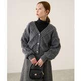 ダイヤチェック柄ループフェザーカーディガン | ROPE' PICNIC | 詳細画像6 