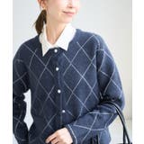 ネイビー(40) | ラメフェザーカーディガン | ROPE' PICNIC