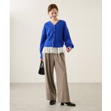 スフレニットシリーズ パールボタンショートカーディガン イージーケア | ROPE' PICNIC | 詳細画像22 