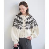 キナリ(16) | 求心柄ボリュームスリーブカーディガン/イージーケア | ROPE' PICNIC