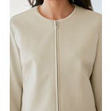 【花粉ガード】シンセティックレザーノーカラージャケット | ROPE' PICNIC | 詳細画像22 