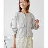 幾何柄ジャガードショート丈ブルゾン | ROPE' PICNIC | 詳細画像11 