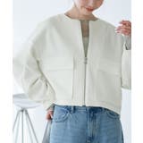 幾何柄ジャガードショート丈ブルゾン | ROPE' PICNIC | 詳細画像19 