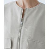 幾何柄ジャガードショート丈ブルゾン | ROPE' PICNIC | 詳細画像26 