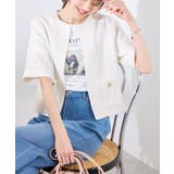 ホワイト(10) | 【サマー・ツイード】ハーフスリーブジャケット | ROPE' PICNIC