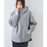 ライトグレー(08) | 【新色追加】ジャージーメルトンシリーズ ジップアップフーデッドコート 無地 | ROPE' PICNIC