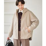 ベージュ(27) | ジャージーメルトンシリーズ ジップアップフーデッドコート 無地 | ROPE' PICNIC