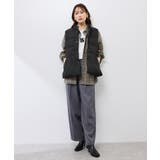 【GREEN DOWN/グリーンダウン】ペプラムダウンベスト | ROPE' PICNIC | 詳細画像8 