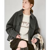 チャコール(06) | ジャージーメルトンシリーズ ポケット付きジップブルゾン/リンクコーデ | ROPE' PICNIC