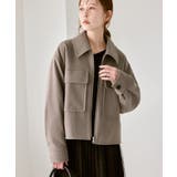 ブラウン系(23) | ジャージーメルトンシリーズ ポケット付きジップブルゾン/リンクコーデ | ROPE' PICNIC