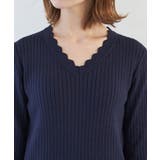 オーガニックスイスコットン7分袖ニットプルオーバー | ROPE' PICNIC | 詳細画像14 