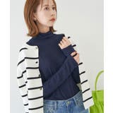 ネイビー(40) | 【WEB限定カラー: ライトグレー,イエロー】シアーカットタートル | ROPE' PICNIC