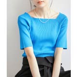 ターコイズ(49) | スクエアネックリブニットプルオーバー | ROPE' PICNIC