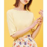 Beauty knit スカラップネックハーフスリーブニットプルオーバー | ROPE' PICNIC | 詳細画像1