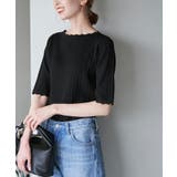 Beauty knit スカラップネックハーフスリーブニットプルオーバー | ROPE' PICNIC | 詳細画像11