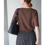 Beauty knit スカラップネックハーフスリーブニットプルオーバー | ROPE' PICNIC | 詳細画像21