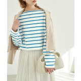 ブルー系(45) | 着丈が選べるボーダーカットトップス/リンクコーデ | ROPE' PICNIC