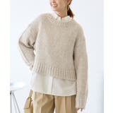 ベージュ(27) | ラメリリーショートニットプルオーバー | ROPE' PICNIC