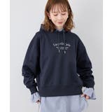 ネイビー(40) | アソートロゴ刺繍裏毛フーディー | ROPE' PICNIC