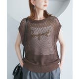 コード刺繍入りメッシュサマーニット | ROPE' PICNIC | 詳細画像4