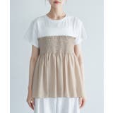 シャーリングビスチェ風ドッキングカットトップス | ROPE' PICNIC | 詳細画像20