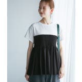シャーリングビスチェ風ドッキングカットトップス | ROPE' PICNIC | 詳細画像5