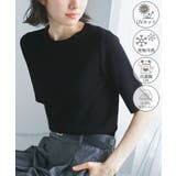 ブラック(01) | 八方映えニット ハーフスリーブサマーニット 新色追加 | ROPE' PICNIC