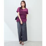 プリーツチュールドッキングTシャツ | ROPE' PICNIC | 詳細画像15 