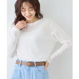 ホワイト(10) | レイヤード風シアーロングスリーブTシャツ | ROPE' PICNIC