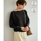 ブラック(01) | マシュマロ袖パールドルマンニット/イージーケア・リンクコーデ | ROPE' PICNIC