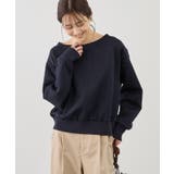 ネイビー(40) | 2WAYボートネック花柄ふくれジャガードプルオーバー | ROPE' PICNIC